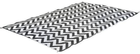 Bo-Leisure Bo Leisure Chill mat Lounge binnen/buiten vloerkleed Wave zwart/wit 270x200 cm Leen Bakker