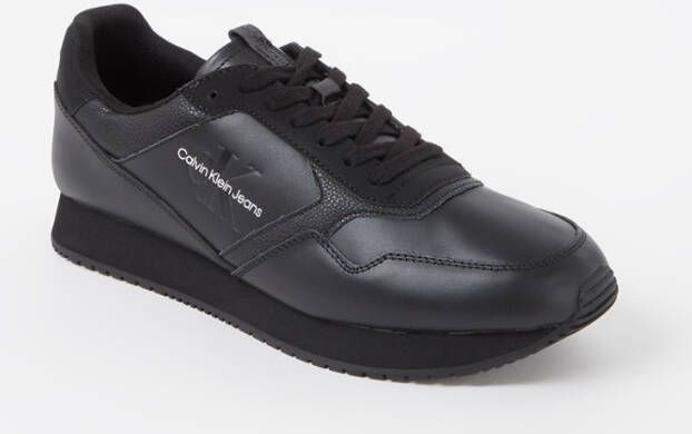 Calvin Klein Retro Runner Mono Patch van leer met logo