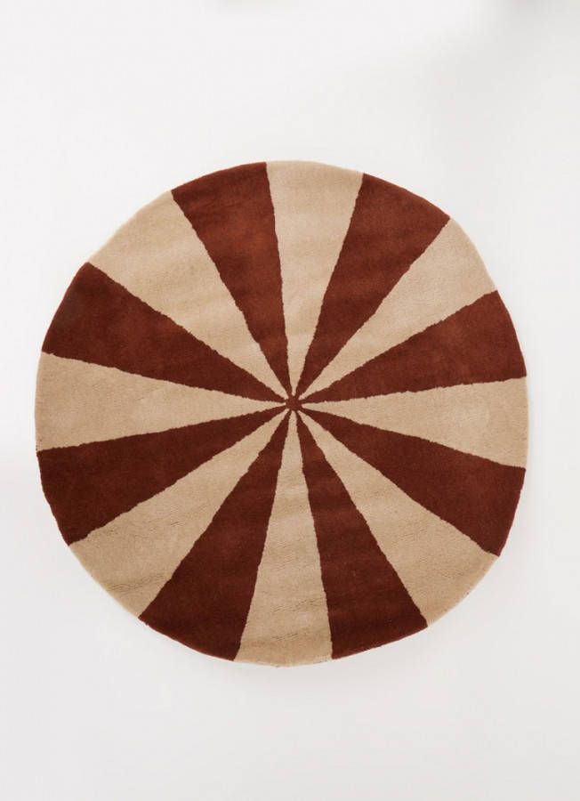 Ferm Living Arch Vloerkleed Large Dark Brick/Off White