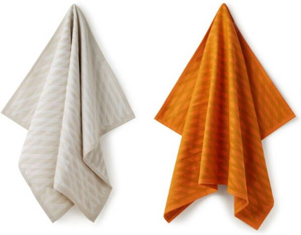 Hay No 2 Marked Diamond theedoek 52 x 75 cm set van 2