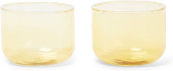 HAY Tint Glas Set van 2 200 ml Geel/Wit