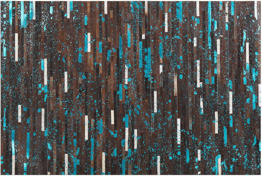 Beliani Kisir Patchwork bruin koeienhuid Leer