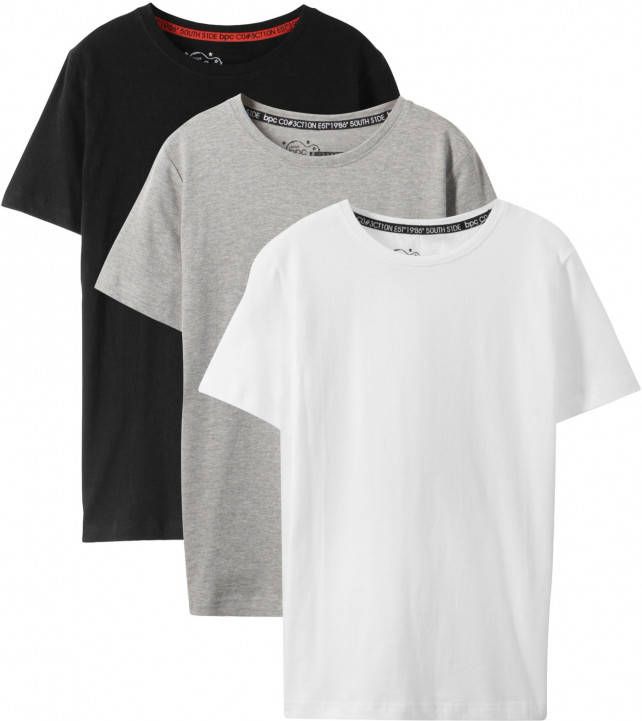 bonprix Jongens basic T shirt(set van 3)van biologisch katoen