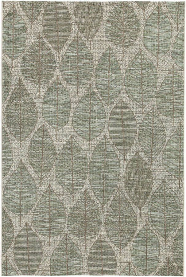 bonprix Binnen en buitenkleed met bladeren