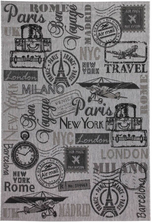 bonprix Binnen en buitenkleed met nostalgische motieven