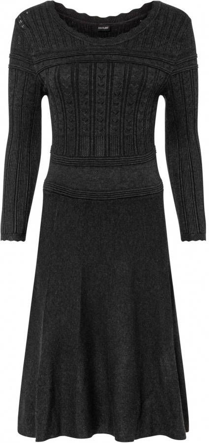 bonprix Gebreide jurk met ajourpatroon en viscose