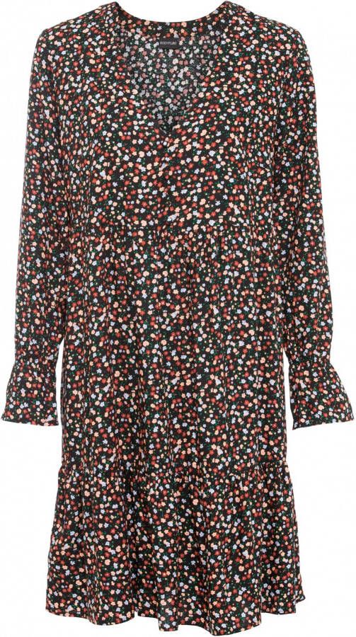 BODYFLIRT Tuniekjurk, zwart gebloemd, 100% viscose