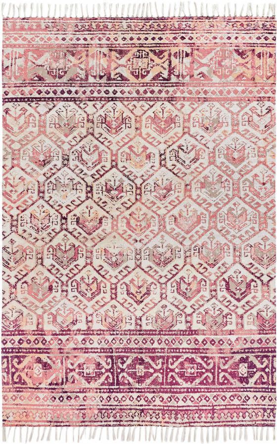 bonprix Vloerkleed in vintage look met franjes