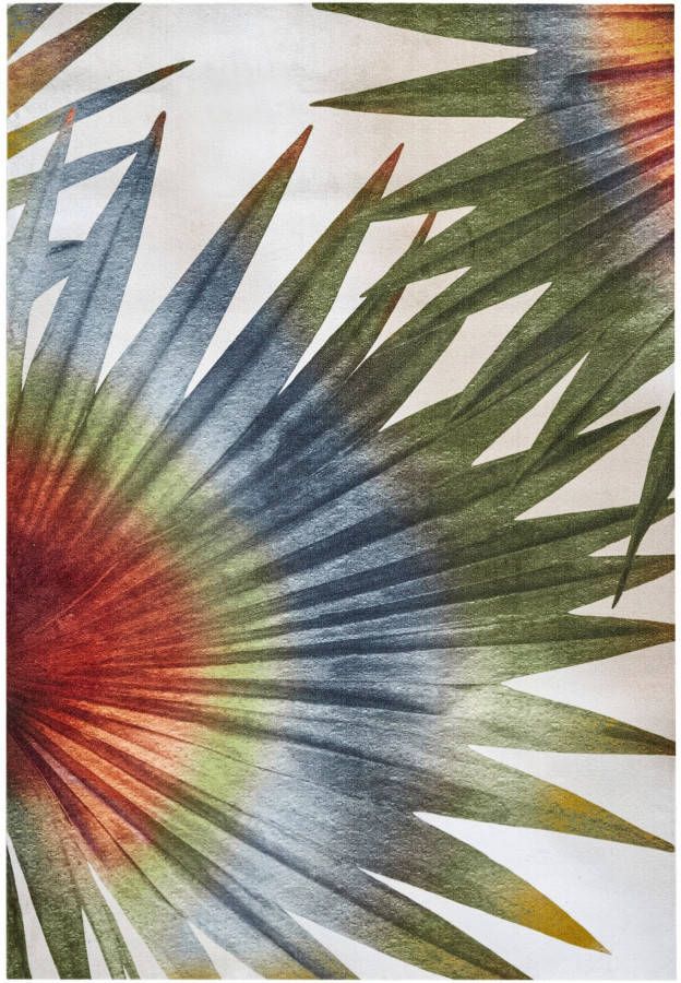 bonprix Wasbaar vloerkleed met grote bladeren