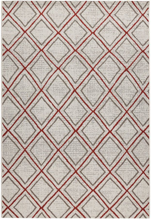 bonprix Binnen en buitenkleed met ruitpatroon