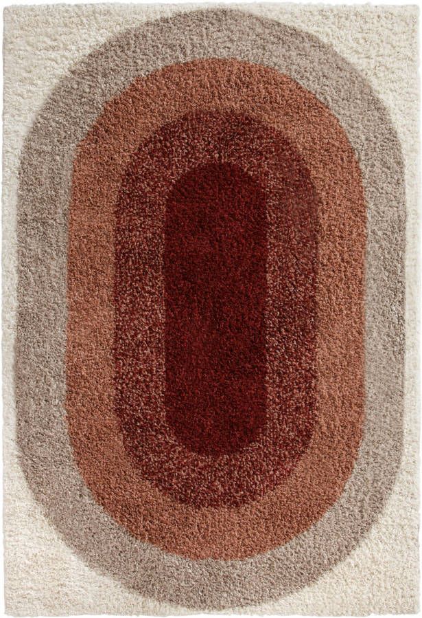 bonprix Hoogpolig vloerkleed met ovaal patroon