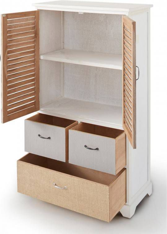 bpc living bonprix collection Kast, wit/naturel, paulownia (Elongata)