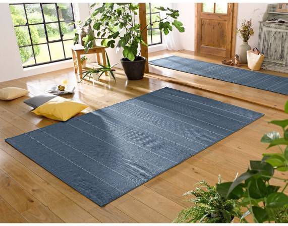 bonprix Binnen en buitenloper met decente strepen