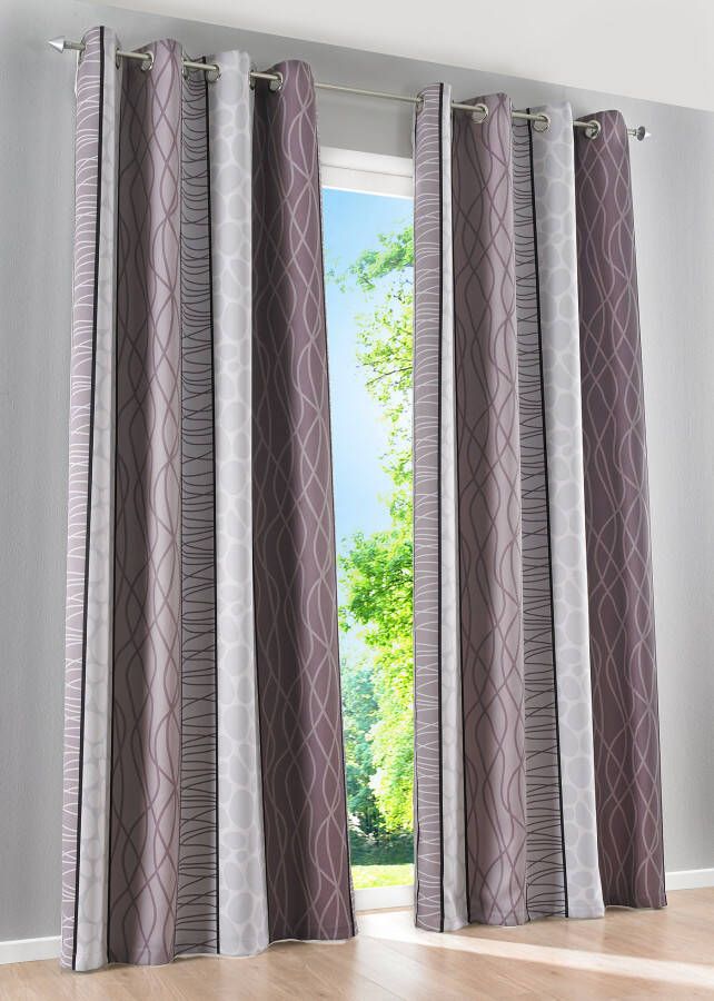 bpc living bonprix collection Verduisterend gordijn met print (1 stuk), taupe