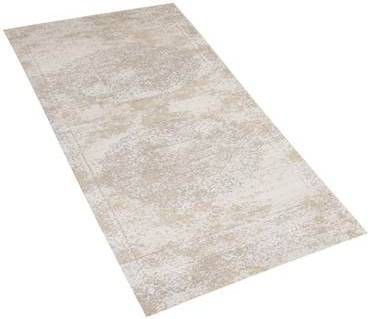 Beliani BEYKOZ Vloerkleed Beige Katoen 160 x 230 cm