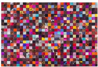 Beliani Enne Patchwork multicolor koeienhuid Leer