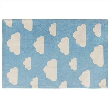 Beliani Gwalijar Kindervloerkleed blauw katoen