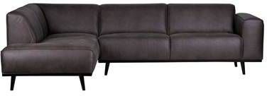 Be Pure Home Hoekbank Statement linksvoorstaand grijs eco leer