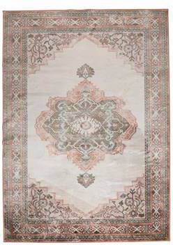 Dutchbone Vloerkleed 'Mahal' 200 x 300cm, kleur Pink/Olive