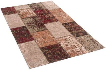 FlyCarpets Van Gogh Vintage Patchwork Vloerkleed Rood