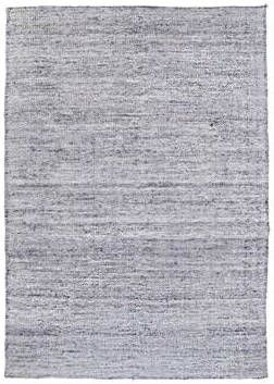 Hioshop Micha vloerkleed handgeweven 160x230 cm, laagpolig zilver.