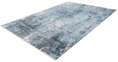 Lalee Medellin Vloerkleed 200 x 290 cm Zilver/Blauw