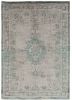 Louis de Poortere Vintage Fading Medaillon Jade Oyster 8259 Vloerkleed Groen 170 x 240 cm online kopen