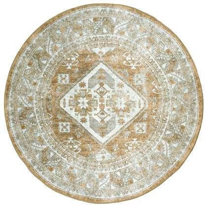 Veer Carpets Vloerkleed Laria Brown 5 Rond ø120 cm