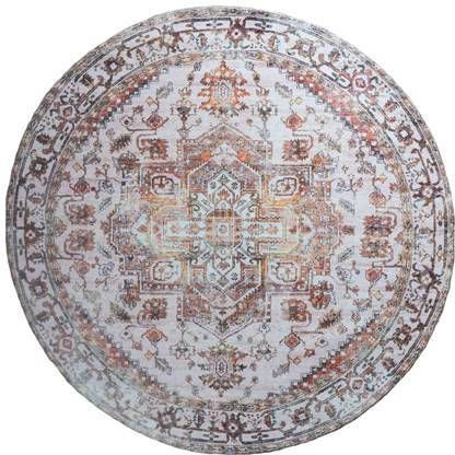 Veer Carpets Vloerkleed Nora Bruin Rond ø200 cm