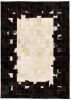 VidaXL Vloerkleed vierkant patchwork 80x150 cm echt leer zwart/wit online kopen