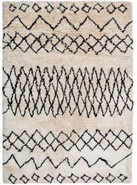 WOOOD Vloerkleed 'Nando' 160 x 230cm, kleur Offwhite