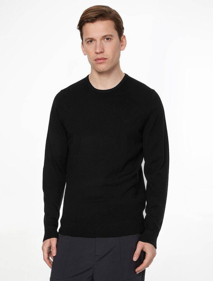 Calvin Klein Donkerblauwe Sweater Superior Wool Crew Neck Sweater