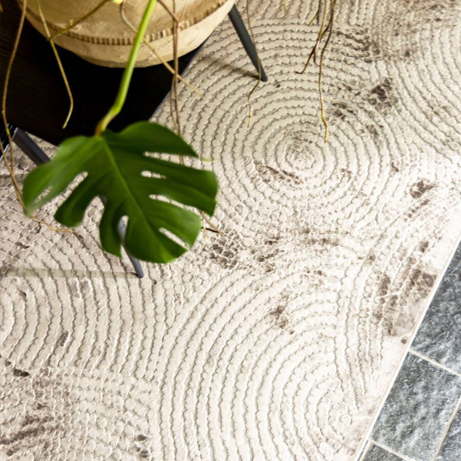 Dutchbone Vloerkleed 'Dots' 200 x 300cm, kleur Caramel