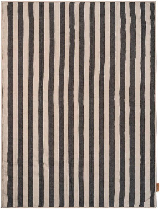 Ferm Living Grand Quilted Deken Sand/Black