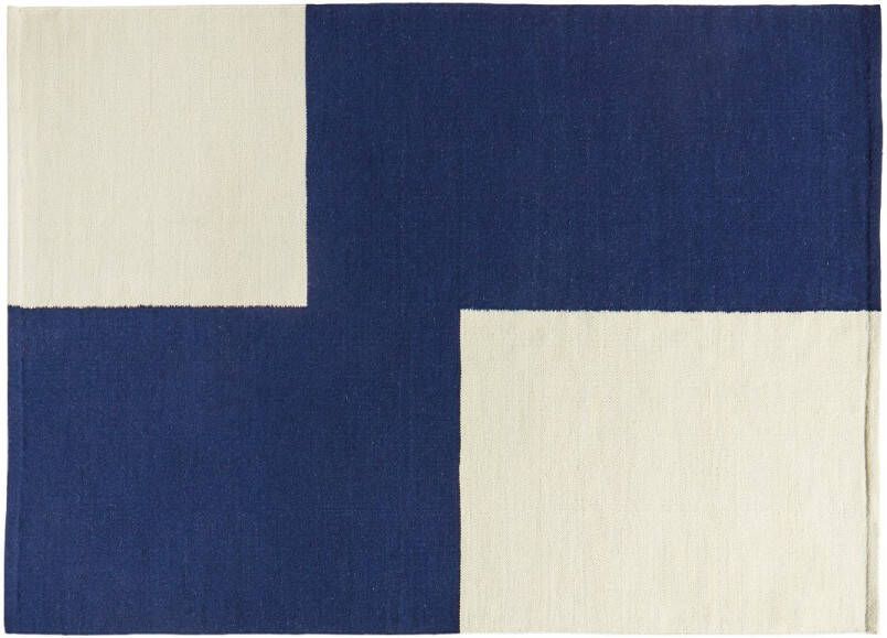 HAY Ethan Cooks Flat Works Vloerkleed Blue Offset