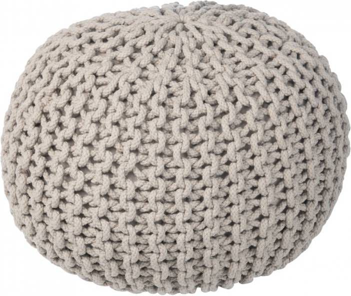 Kidsdepot Poef Bundy 40x32 cm katoen grijs