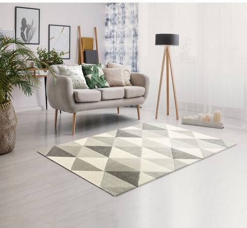 Bruno Banani Vloerkleed Berlad Met de hand gemaakt, gesneden reliëfpatroon, woonkamer