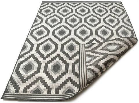 Bruno Banani Vloerkleed Sabin Geschikt voor binnen en buiten, tweezijdig te gebruiken kleed, woonkamer