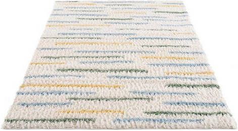 Carpet City Hoogpolig vloerkleed Pulpy 562 bijzonder zacht, streep look, ideaal voor woonkamer & slaapkamer