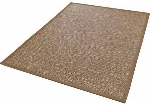 Dekowe Loper Naturino Effect Vloerkleed loper, platweefsel, sisal look, met randdessin, geschikt voor binnen en buiten, hal