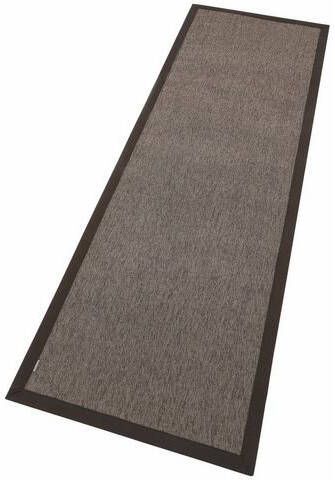 Dekowe Loper Naturino Rips Vloerkleed loper, platweefsel, sisal look, met randdessin, geschikt voor binnen en buiten