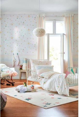 Esprit Vloerkleed voor de kinderkamer Jonne Sterren in pastelkleuren