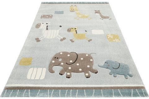 Esprit Vloerkleed voor de kinderkamer Kids Lucky Zoo 2.0 Kinderkleed met dierentuinmotief