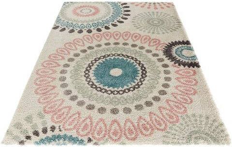 HANSE Home Hoogpolig vloerkleed Globe Lange pool, mandala look, Scandi look, woonkamer, slaapkamer, werkkamer, robuust, onderhoudsarm