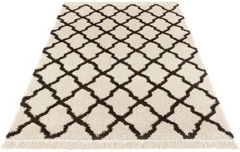 HANSE Home Hoogpolig vloerkleed Pearl Pastelkleuren met franje, grafisch design, woonkamer, slaapkamer, robuust, onderhoudsarm