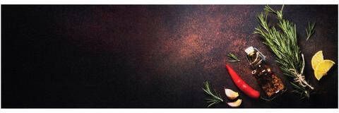 HANSE Home Keukenloper Kitchen Spices Korte pool, antislip, tapijtloper, wasbaar, slijtvast, gemakkelijk in onderhoud, keuken, opschrift, keukenkruiden