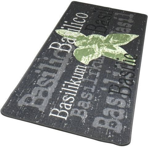 HANSE Home Keukenloper LOOP3 Korte pool, antislip, tapijtloper, afgehecht, getuft, slijtvast, gemakkelijk in onderhoud, keuken, opschrift, basilicum
