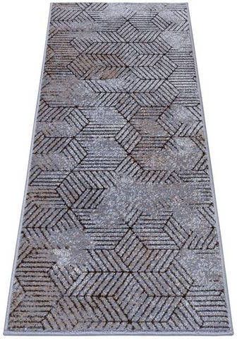 HANSE Home Loper Polygon Grafisch design, zacht, gemêleerde kleuren, hal, woonkamer, slaapkamer, robuust, gemakkelijk in onderhoud, rondom afgehecht