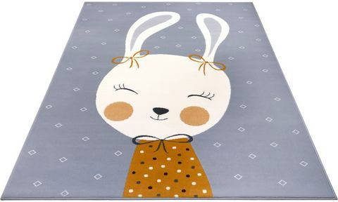 HANSE Home Vloerkleed voor de kinderkamer Bunny Polly Korte pool, diermotief, kinderkamer, slijtvast, gemakkelijk in onderhoud, robuust