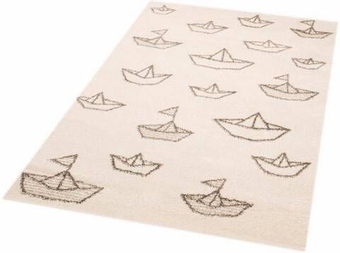 HANSE Home Vloerkleed voor de kinderkamer Paper Boat Sammy Speelmat, zeer zacht door microvezel, kinderkamer, papierboot, slijtvast, gemakkelijk in onderhoud, robuust